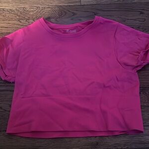 Pink workout crop top